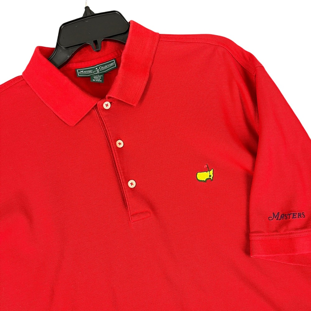Masters Collection Golf Polo Shirt‎ Pima Cotton Red Embroidered Logo XL Mens
